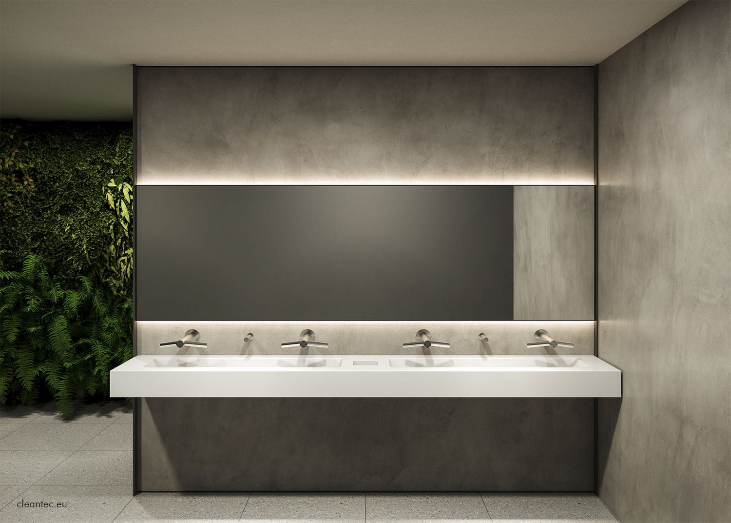 Airblade Wash+Dry Händetrockner hohe Amatur in modernem Waschraum